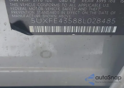 2008 BMW X5 3.0Si z USA, uszkodzony, nr VIN 5UXFE43588L028485